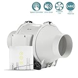 Inline Duct Fan, HG POWER 4" Wireless Speed Controller Ventilation Extractor Fan...