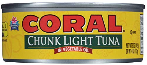 (Pack of 4) Coral Chunk Light Tuna in Oil 5 Oz Can