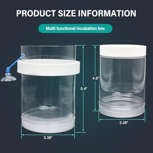 Image of Floating & Mountable Breeding Box - Safe Fry Nursery, Fish Isolation Tank (3.38 inchx3.38 inchx5.4 inch) (1 Set)
