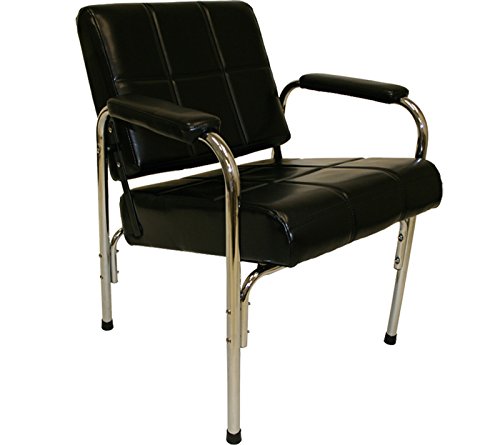 LCL Beauty Contemporary Automatic Recline Shampoo Chair with Steel Frame & Cross-Hatch Stitch Design - Thumbnail 2