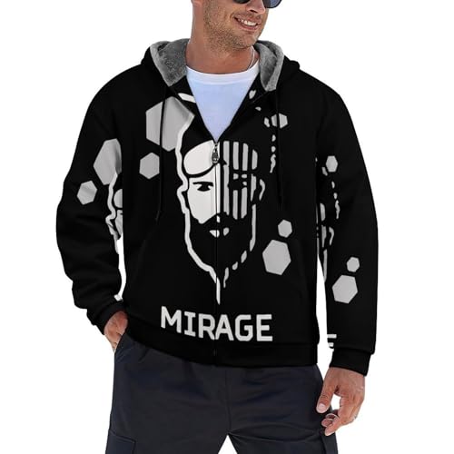 [�C�N�W�t] Apex Legends Mirage �p�[�J�[ �����Y ���N�� ���� �A�E�^�[ �g���� �O�J�� �g�b�v�X�_�炩�� ���K �傫���T�C�Y �j�����p �t�H�~ 4XL