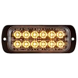 Buyers Products 11,4 cm cienka bursztynowa lampa stroboskopowa LED z podwójnym rzędem