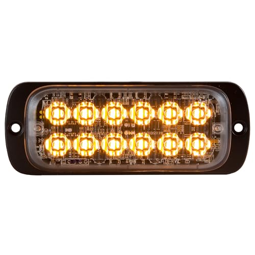 Buyers Products 11,4 cm cienka bursztynowa lampa stroboskopowa LED z podwójnym rzędem
