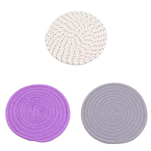 1/3pcs Handmade Cotton Thread Woven Round Thicken Mats Absorbent Cotton Cup