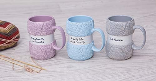 Boxer Gifts BG30499 I Like Big Balls Novelty Knitting Gift Mug For Her - Realistic Yarn Detailing 12oz,Blue