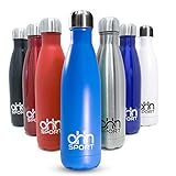 aHn SPORT Botella Agua Acero Inoxidable Botella Térmica Botella Agua Niños Cantimplora Botella Agua Deportiva Termo Doble Pared 12h Bebidas Calientes 24h Bebidas Frías Sin BPA 500ml