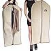 Garment Bags by Home Zone - 4 Pack of Breathable Garment Bag Clothes Covers - Protect Garments, Suits and Costumes - Ideal for Travel - Coffee & Cream Finish - Includes 4 Large Size Garment Bags (130cms 60cms)