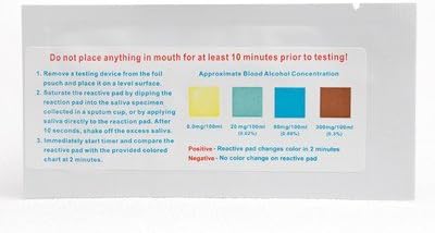 Devon Medical One Step Alcohol Saliva Test Strip-5 Pack
