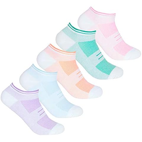 Ladies Womens Socks Low Cut Ankle Mesh Insert Trainer Pruple 4-8 Cover