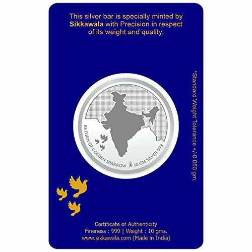 Indian National Festival Independence Day 999 Silver Coin 10 gm in Certicard Packing