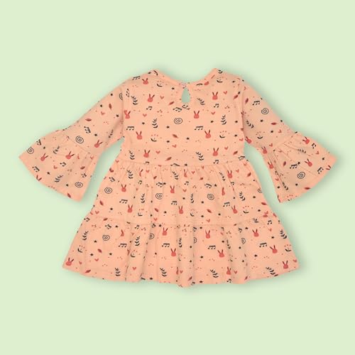 Image of LuvLap Baby Girls 100% Cotton Full Sleeve Girl Frock, Pack of 02