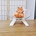 Hamster Flying Saucer Silent Running Exercise Wheel for Hamsters, Gerbils, Mice,Hedgehog and Other Small Pets Silent Running Wheel Hamster Wheel (White)