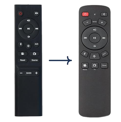 Image of BLACKSHEEP HT 148 Compatible Remote for F&D T-160X 40 W 2.0 FD-SPK004 Channel Bluetooth Sound Bar (Black)