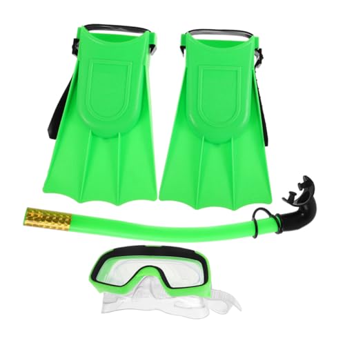 Anneome 1Set Diving Equipment Set Snorkeling Gear with Fog Goggles Snorkel Swim Flippers Youth Snorkeling Swimming Activities Comfortable Fit for Shoe