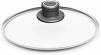 Vista 18 de Woll Tempered Glass with Stainless Steel Rim and Vented Knob Round Lid, 12", Clear