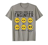 Emotional Range Of An Engineer Funny Engineering Men Women T-Shirt