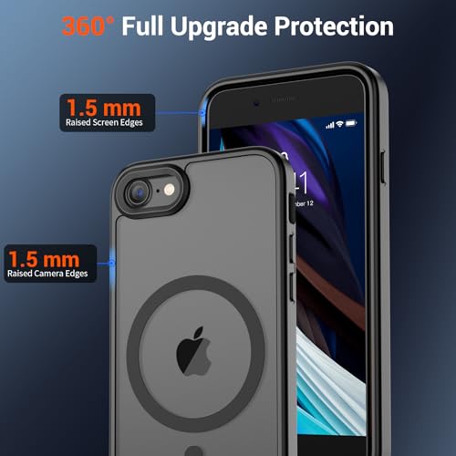 image for SUPFINE Magnetic for iPhone SE Case 2022 (3rd)/2020 (2nd), iPhone 8 Ca