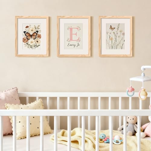Image of upsimples 9x11 Picture Frame, Display Pictures 6x8 with Mat or 9x11 Without, Wall Hanging Photo Frame, Natural, 1 Pack