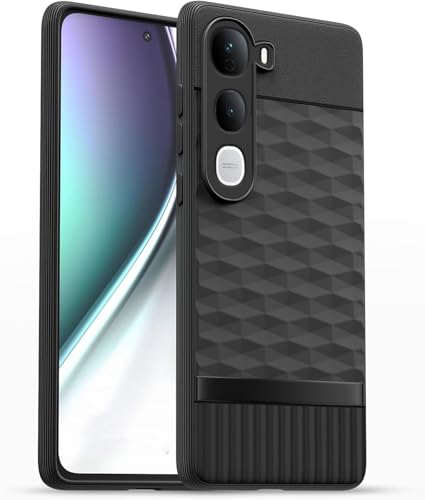 Image of Knotyy Soft Back Cover for vivo Y400 Pro 5G | Full Camera Protection | Flexible Shockproof Back Case for (Black)