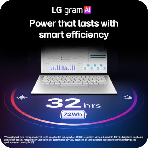 Image of LG gram 14-inch Thin and Lightweight Dual AI Laptop Computer, Windows 11 Home, Copilot+ PC, Powered by AMD Ryzen AI 5 435 Processor, 32GB RAM, 1TB SSD - Obsidian Black
