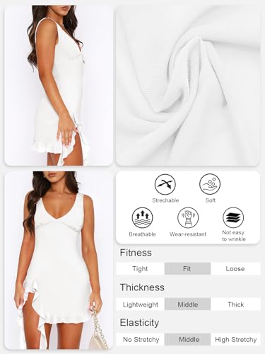 Women Sexy V Neck Sleeveless Mesh Ruffle Hem Bodycon Maxi Dress Backless High Slit Cocktail Party Club Dress4