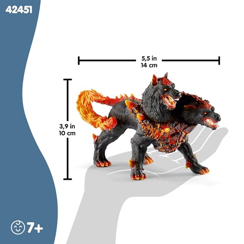 SCHLEICH ELDRADOR Creatures | Höllenhund 42451 | ELDRADOR Monster Spielfigur | detailgetreue Sammelfigur | tolles Geschenk für Mädchen und Jungen | Spielzeug ab 7 Jahren | 14 x 7 x 10 cm