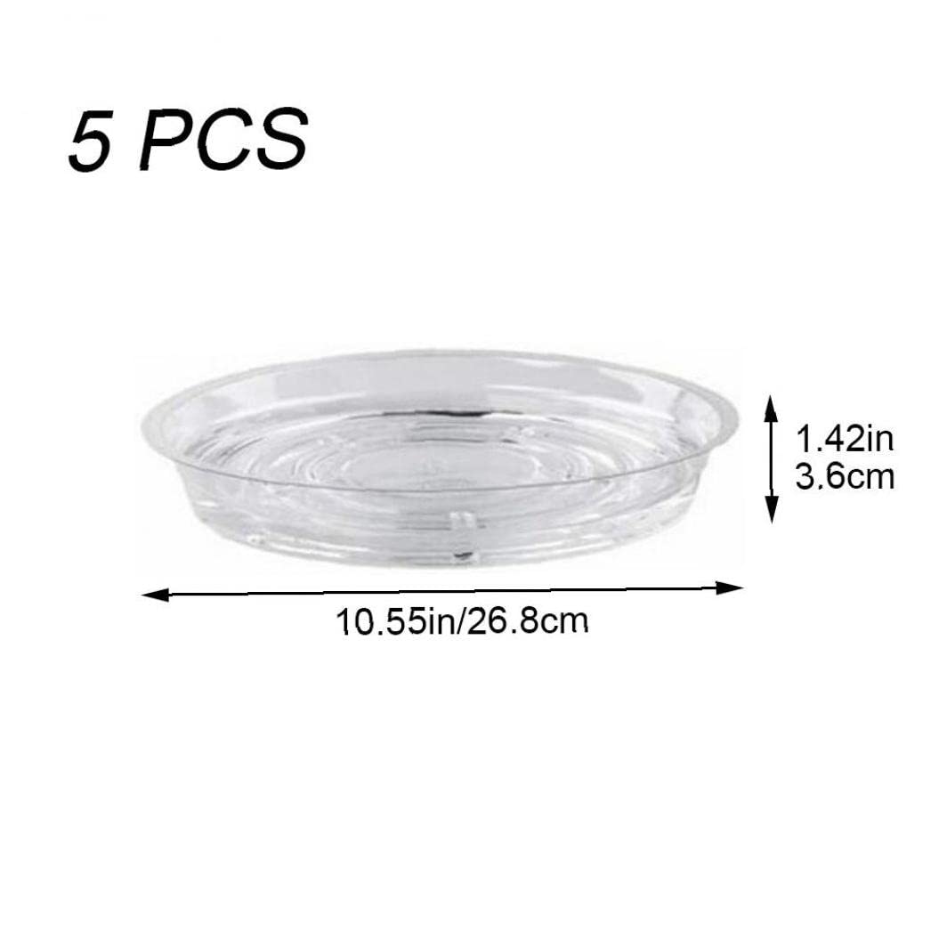 9 Soucoupes Transparentes Pour Pots De Plantes - Plateau Récupérateur D'eau, Protection Des Surfaces