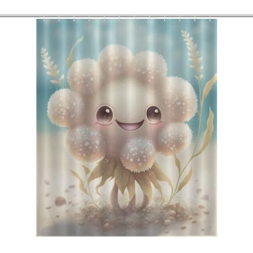 Rideau de douche fleurs imperméable polyester lavable 152x183cm - 7