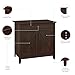 Bush Home Key West Secretary Desk with Keyboard Tray and Storage Cabinet in Bing Cherry