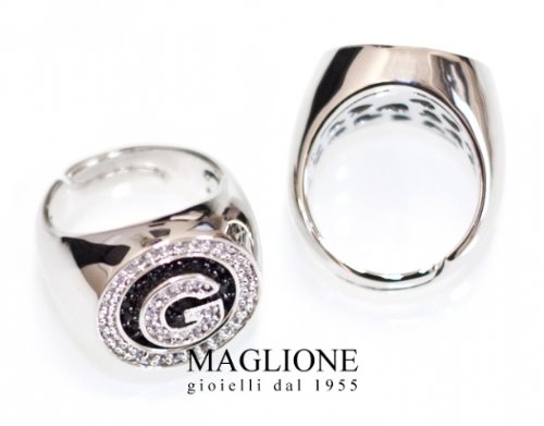 Anello chevalier tondo Dimmi Jewels placcato