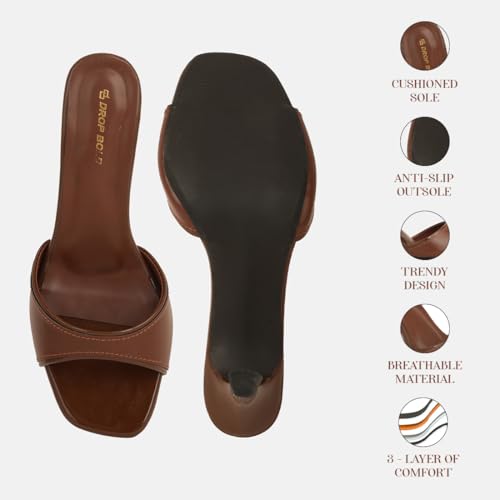 Image of DROP BOLD OPEN TOE SLIM HEELS FOR WOMEN