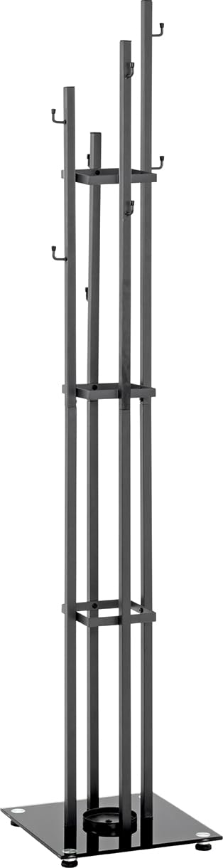 HAKU Appendiabiti antracite, nero, Metallo, vetro di sicurezza 8 mm - Dim. L 35 cm x A 183 cm x P 35 cm, Stile Moderno