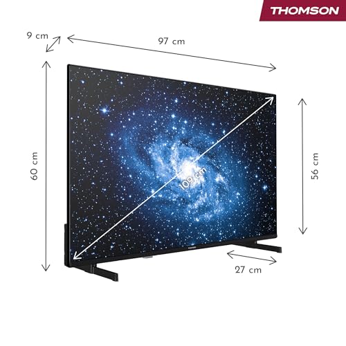 Thomson 43 Pouces (109 cm) UHD LED Smart TV avec Fire TV, Commande vocale Alexa, AirPlay, Wi-FI, Triple Tuner(câble/Satellite/antenne), Bluetooth 5.0, HDMI, USB, AV in, CI+, 43UF4S35 – Image 3