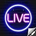 Lumoonosity LIVE Neon Signs - LED Live On Air Neon Lights for Twitch, Tiktok, Youtube Streamers/Influencers/Gamers - Cool Live Streaming/Recording Sign - Round Led Sign 12.6' Diam for Game Room Decor