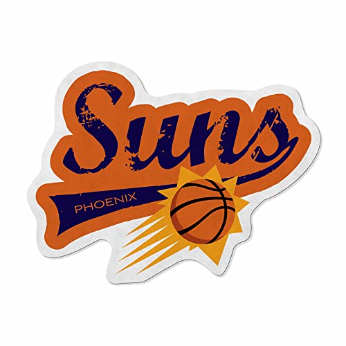 Rico Industries NBA Phoenix Suns Distressed Shape Cut Pennant - Home and Living Room Décor - Soft Felt EZ to Hang, 18x0.10x18