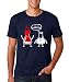 I Think You're Overreacting - Funny Nerd Chemistry Humor, Funny Science Teacher - Men's Tshirt (Navy Blue, Large)