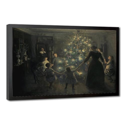 Cadre à suspendre Arbre de Noël Viggo Johansen impression toile déco scandinave