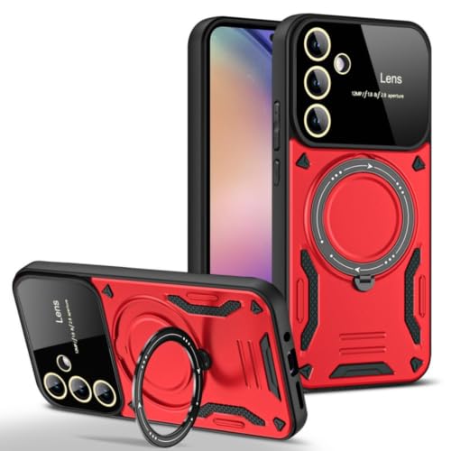 for Galaxy A33 5G �p �P�[�X �J�[�}�E���g ���C�L�b�N�X�^���h 360°��]�X�^���h �ϏՌ� �M�����N�V�[A33 5G �J�o�[ 2-in-1 PC+TPU 2�E�F�C�u���P�b�g�X�^���h �����O �X�^���h�@�\ �}�O�l�b�g���� �J�����ی� �S��