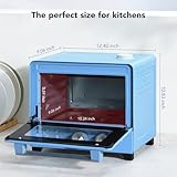 OSAMKO 12.7 QT 6-in-1 Air Fryer Toaster Oven with Steam Infusion, Compact, Fast Preheat, Air Fry, Bake, Roast, Broil, Reheat & Steam, Perfect for Small Contertop, Blue