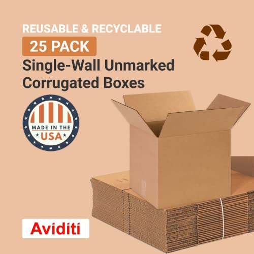 Aviditi 14 X 12 X 12 Corrugated Cardboard Boxes, Medium 14"L X 12"W X 12"H, Pack Of 25 | Shipping, Packaging, Moving, Storage Box For Home Or Business, Strong Wholesale Bulk Boxes #TOP2