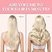 GOO GOO Clip in Hair Extensions Real Human Hair, Remy Human Hair Extensions Clip ins for Women, Natural Human Hair, 16inch 120g 7Pcs, 17A/60A Ash Blonde Highlighted Platinum Blonde