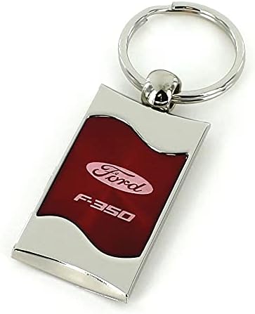 AU-TOMOTIVE GOLD Spun Brushed Key Ring for Ford F-350 (Red) image 5