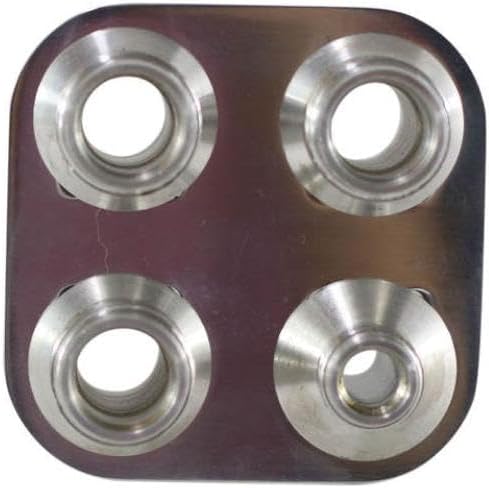 Aluminum 4 Port AC Air Conditioning Heater Hose Firewall Bulkhead Fitting Square Compatible with