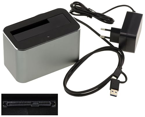 KALEA-INFORMATIQUE Docking station USB 3.0 5G per disco SAS 2.5 o 3.5 con connettore SFF-8482, interfaccia USB A o C, alimentazione 12V 3A, struttura in alluminio