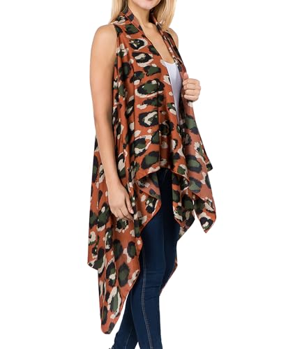 Image of Scarfand's Women's Sheer Open Front Lightweight Sleeveless Long Duster Cardigan Vest