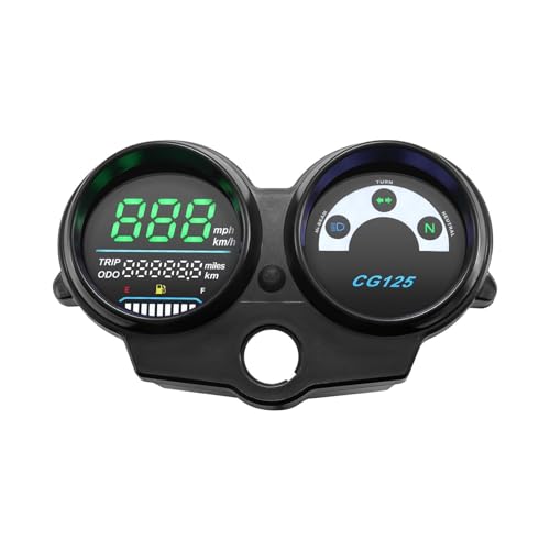 ゲージ オドメーター タコメーター デジタルバイクダッシュボードユニバーサルスピードメーター水温計ギアインジケータータイタンCG150用