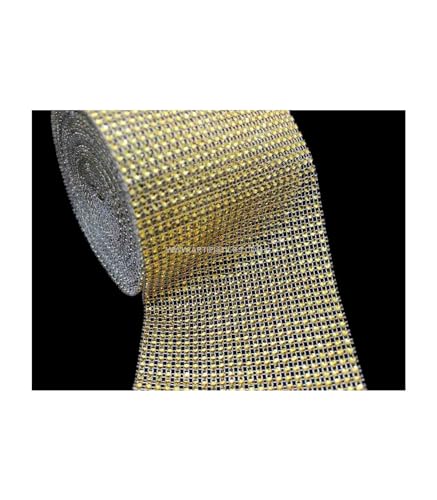 Artipistilos® Tira De Strass Plástico - Ancho: 12 Cms - Largo: 1 M, Oro - Aplicaciones Plasticas