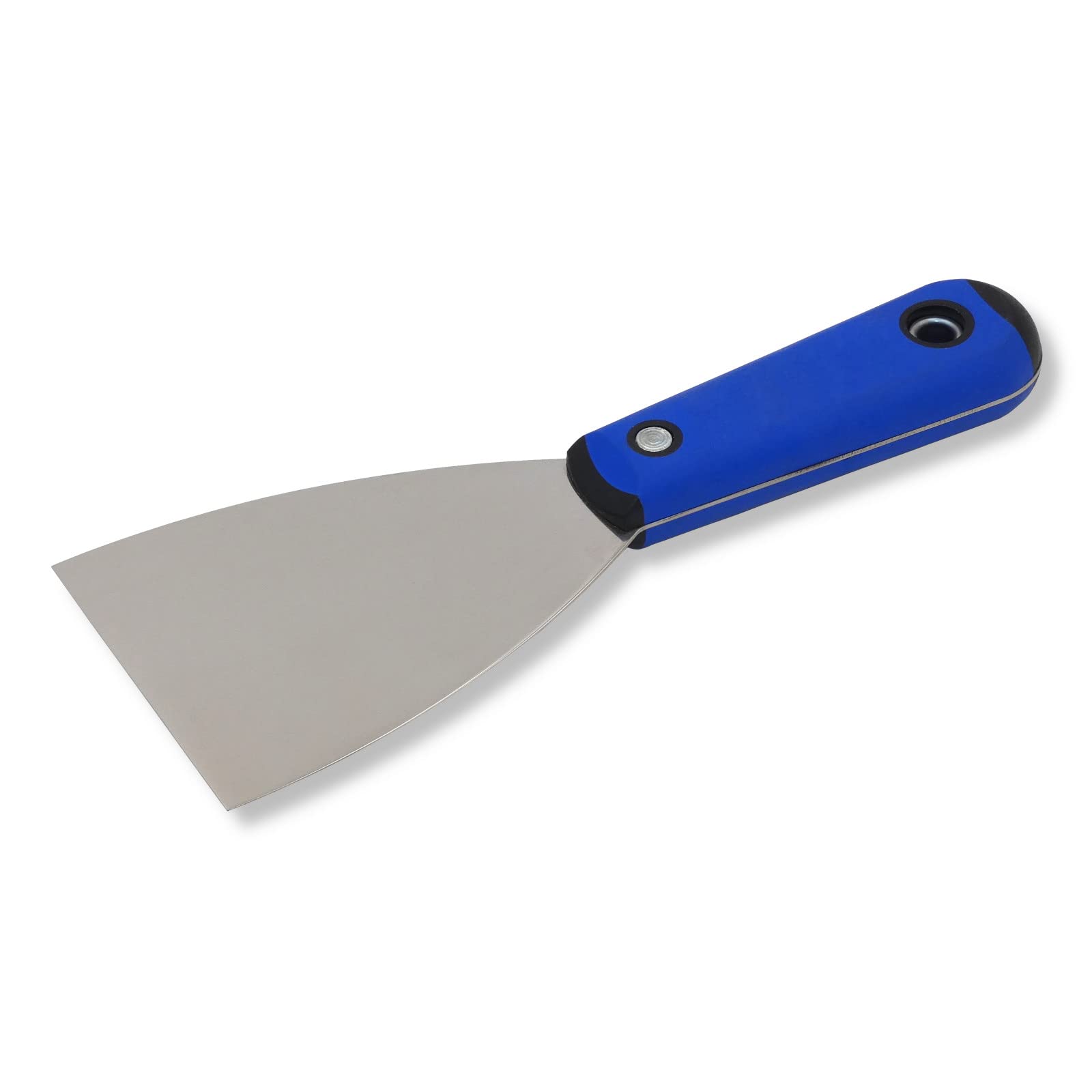 DEWEPRO Spachtelset 7-teilig 25–150 mm – Poliertes Edelstahlblatt 0,7 mm – Handspachtel mit 2K-Griff – Breitspachtel für Glätten, Entfernen und Gipsarbeiten
