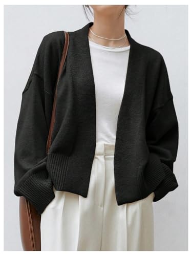 Image of WDIRARA Women's Wrap Long Sleeve Tie Front Cardigan | V Neck, Belted Sweater, Casual, Long Sleeve, Tie Waist, Knit Top