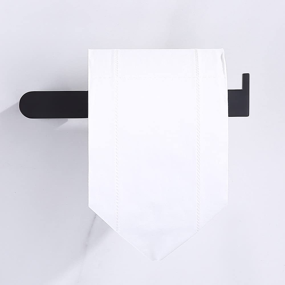 Portarrollos de Papel higiénico de Alta Resistencia Colgador de Rollos de Papel tisú de Acero Inoxidable Montaje en Pared Accesorios de baño WC,Mate Black,China